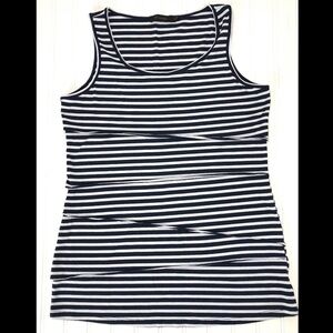 Limited striped bandage layer t-shirt M
